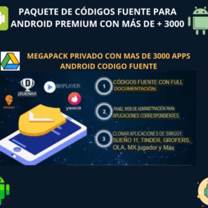 Paquete de más de 3000 códigos fuente de aplicaciones android