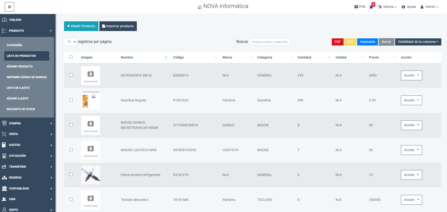 POS sistema de gestión