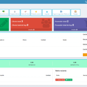 TPV moderno: punto de venta con sistema de gestión de stock